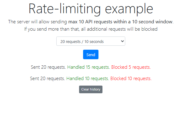 Rate-limiting example